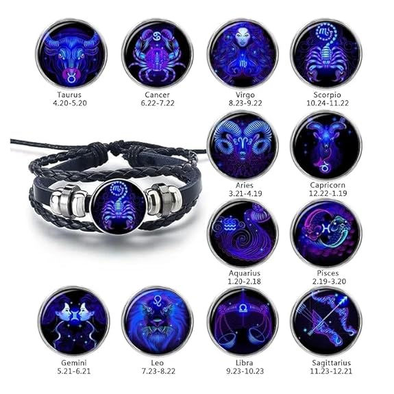 Young & Forever™ Zodiac Bracelet – All 12 Signs | Unisex Design for Men &amp; Women